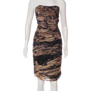 Diane-von-Furstenberg Women's strapless Silk Dress L